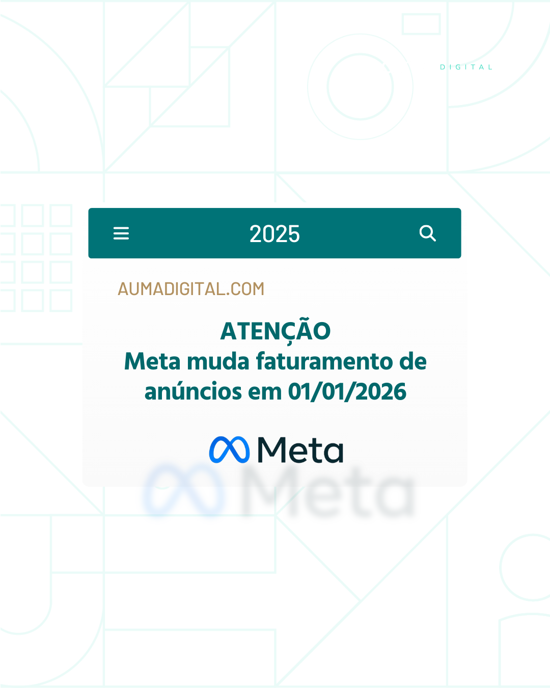 Meta muda faturamento de anúncios